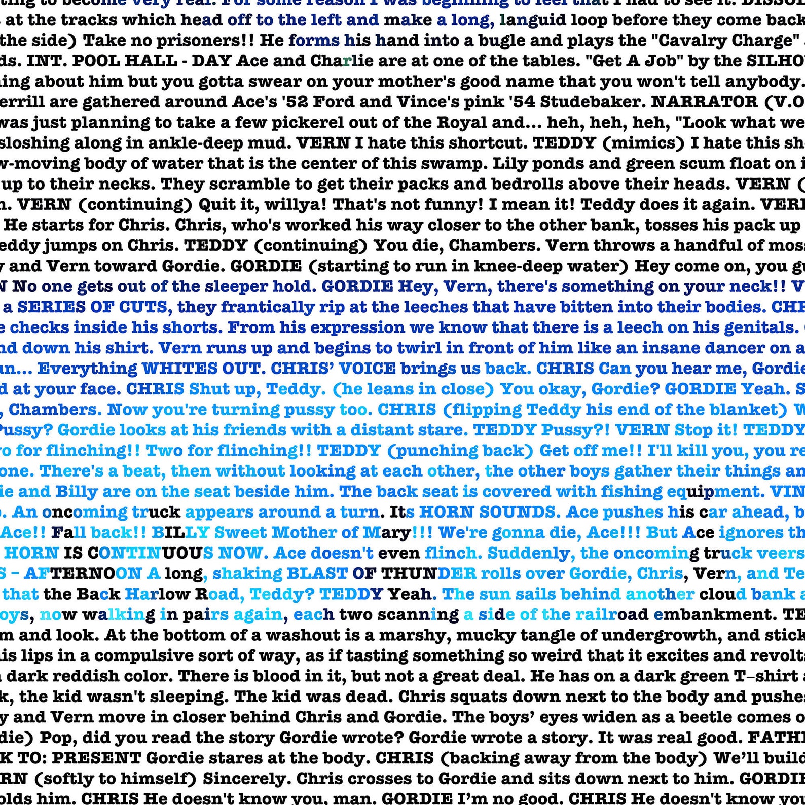 Stand By Me Movie Poster Typographic Script Print. Etsy