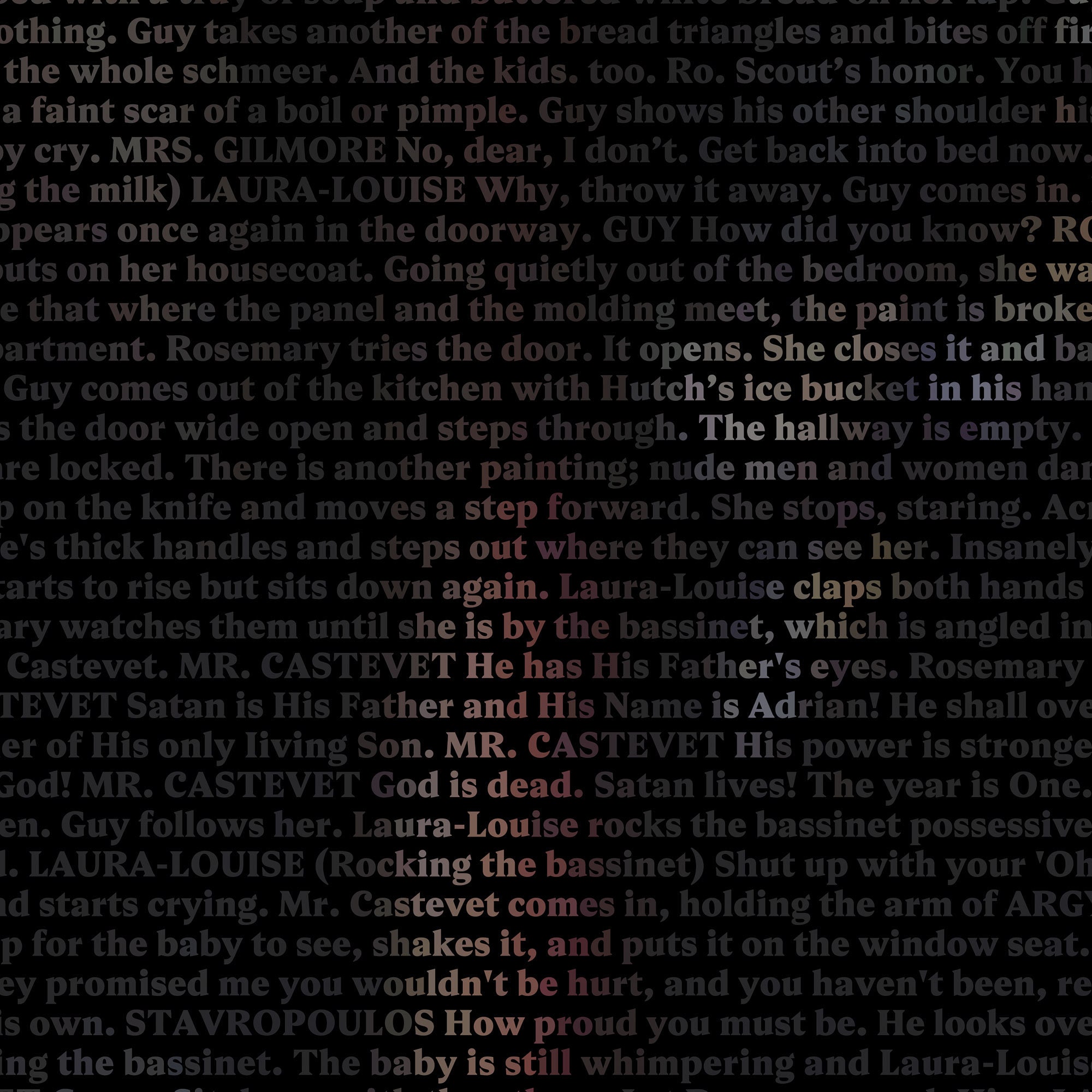 Rosemary's Baby Movie Poster Typographic Script Print Etsy