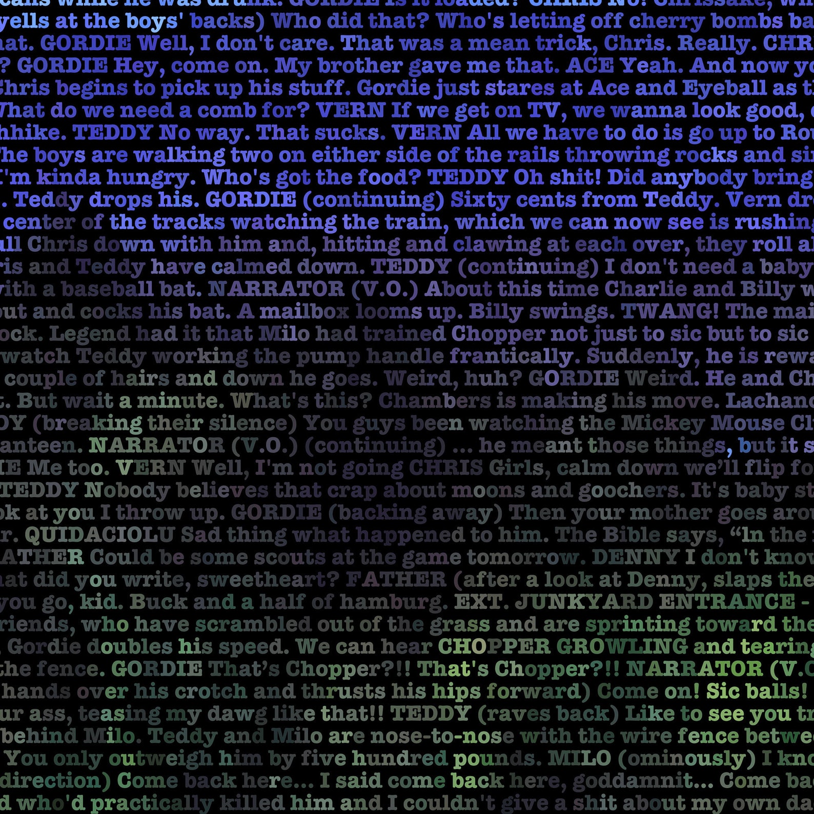 Stand By Me Movie Poster Landscape Typographic Script Etsy