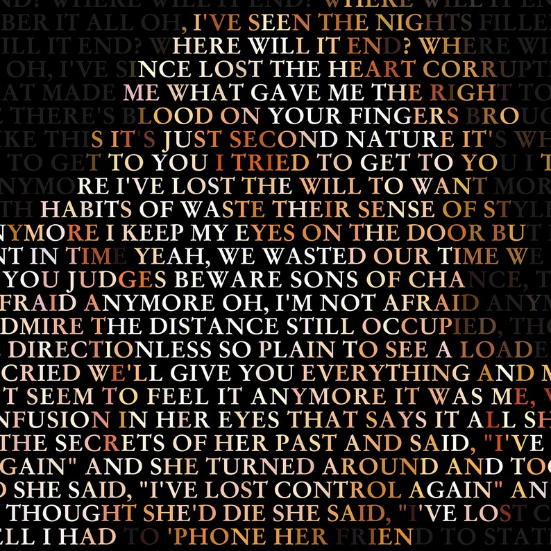 Isolation Ian Curtis Joy Division Lyrics Typographic Print Etsy