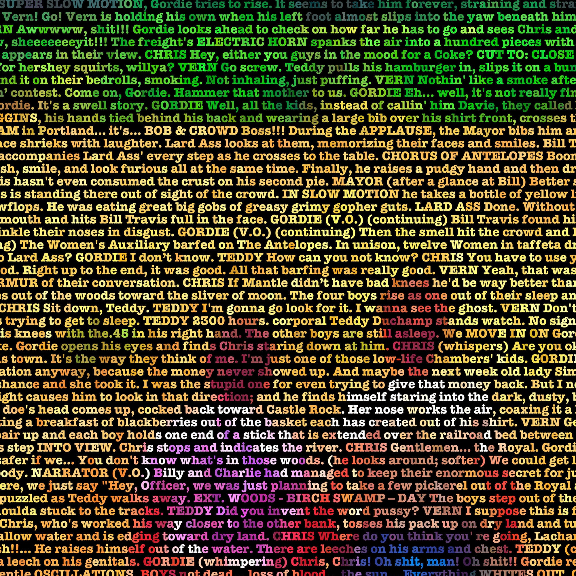 Stand By Me Movie Poster Landscape Typographic Script Etsy