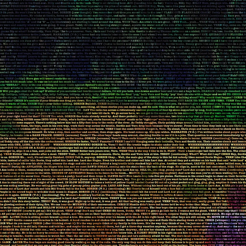 Stand by Me Movie Poster Landscape Typographic Script Etsy