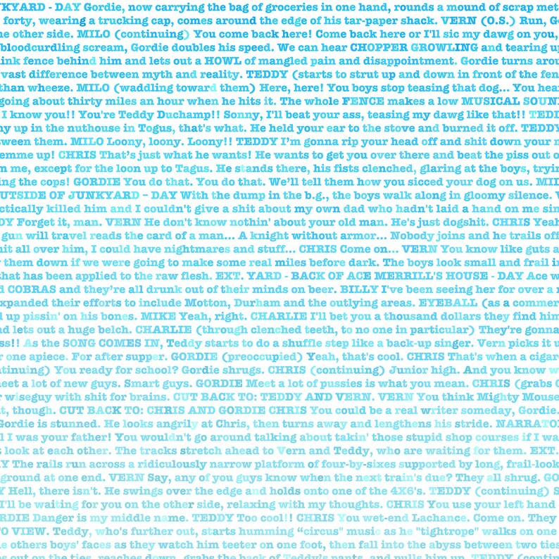 Stand By Me Movie Poster Typographic Script Print. Etsy