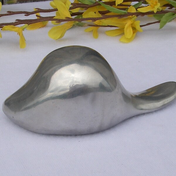 Vintage Beaver Abstract Metal Art Hoselton gegoten aluminium Bever sculptuur beeldje Canada 1201