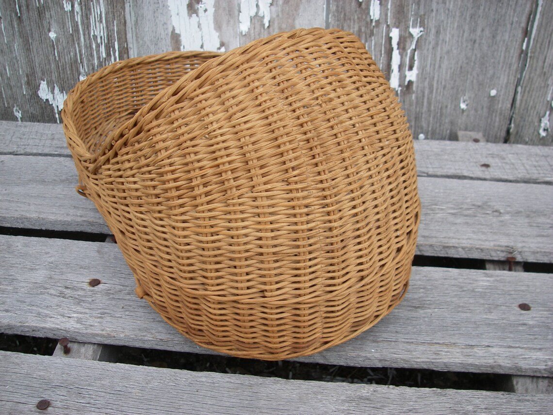 Vintage Wicker Baby Doll Basket Cradle Baby Basket Etsy