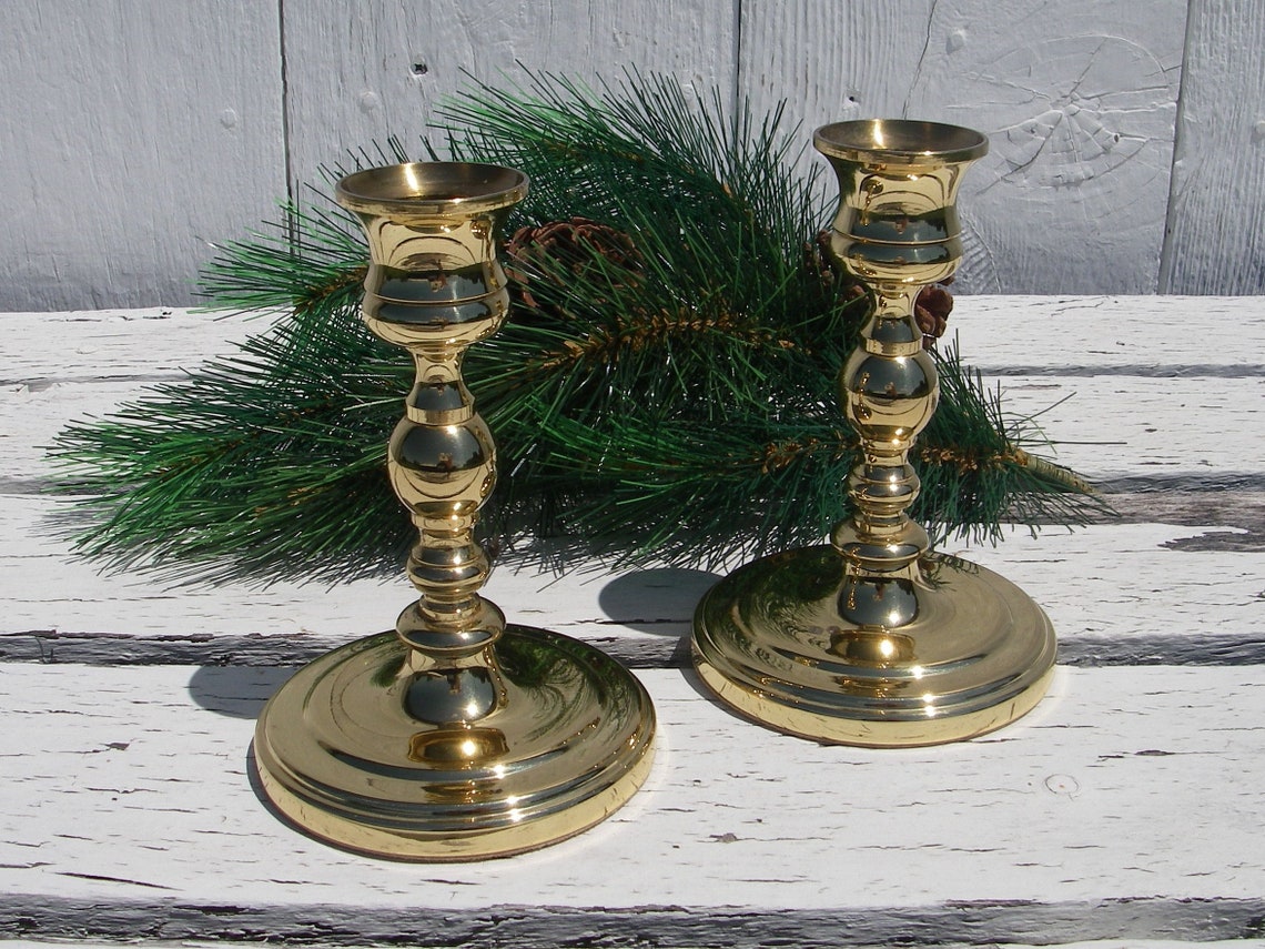 Baldwin Brass Candlestick Holders Vintage in America Etsy