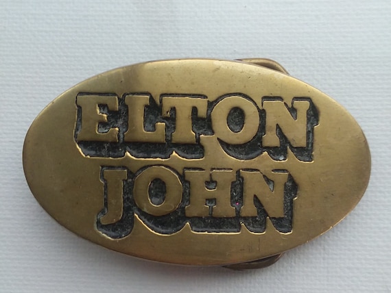 Vintage Brass Elton John Belt Buckle