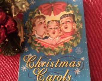 Christmas Carols Handheld Songbook Sheet Music 1950s Promotional Issue