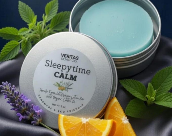 SLEEPYTIME CALM Lotion Bar - Florida-Formulated – 3oz – Herbal Lotion Bar in Metal Tin, Eco Friendly, Bedtime
