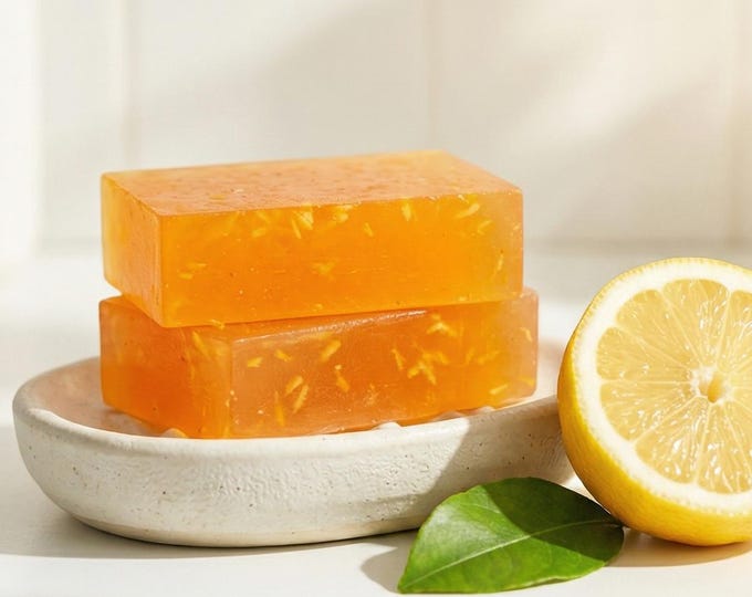 Lemon Soap - The LEMON Bar - Made with Organic Lemons | Vegan | Face Soap