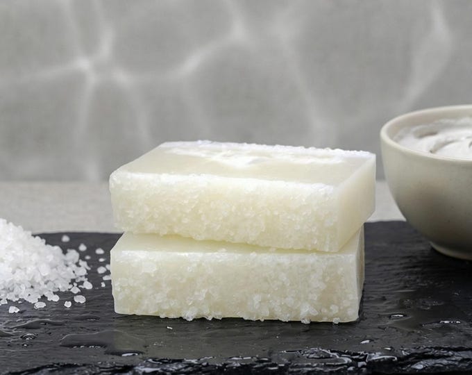 Salt Soap - THE SALT BAR - Dead Sea Salt & Kaolin Clay for Soft Skin | Vegan | Soothe | Refresh | Artisan Soap | Face Soap | Acne