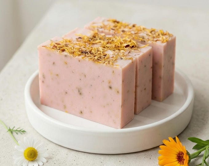 Tea Tree Oil Face Soap: Calamine, Chamomile & Calendula - Vegan