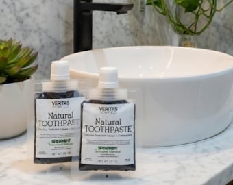 Holzkohle Zahnpasta - Grüne Minze, Kollgebundenes Silber, Vegan, Schwarze Zahnpasta