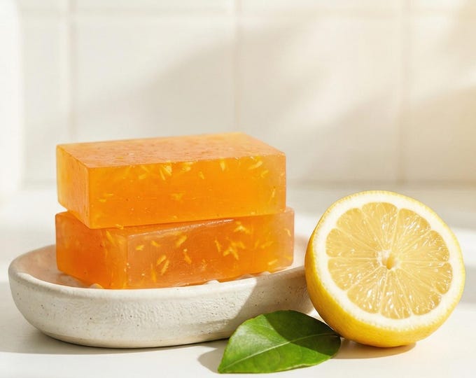 Organic Lemon Soap Bar – LEMON BAR Vegan Face & Body Cleanser