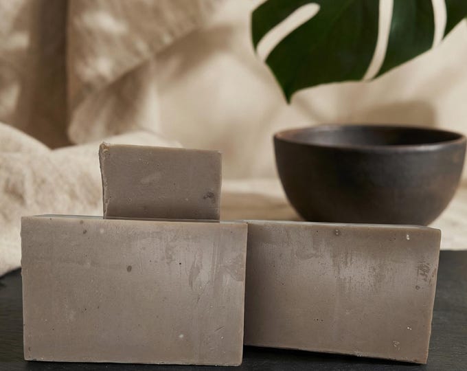 The AFRICAN BLACK SOAP Bar - Coconut Milk | Moisturizing Shea Butter | Black Seed Oil | Gentle Cleansing Bar | Cacao Powder | Problem Skin