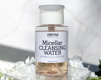 MICELLAR WATER No Rinse Cleanser w/ Elderberry & Resveratrol Extract | Vegan | Sensitive Skin | Acne | Clear Skin | Deep Clean | Fresh Face