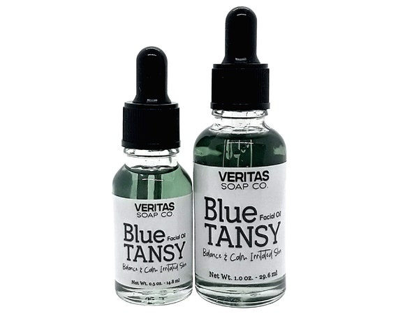 BLUE TANSY Facial Oil - Help Balance & Calm Irritated Skin / Vegan / Acne / Problem Skin / Earth Oil