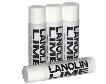 LANOLIN LIME Lip Balm - Lanolin & Lime Essential Oil to Help Heal Severely Chapped Lips - Lip Balm / Soft Lips