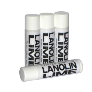 LANOLIN LIME Lip Balm - Lanolin & Lime Essential Oil to Help Heal Severely Chapped Lips - Lip Balm / Soft Lips
