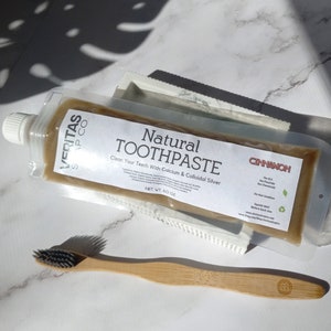 CINNAMON Toothpaste - Clean Your Teeth with Colloidal Silver & Organic Cinnamon | Vegan | No Fluoride | Spicy Toothpaste | Oil Pulling