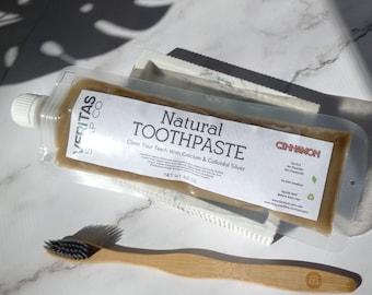 CINNAMON Toothpaste - Clean Your Teeth with Colloidal Silver & Organic Cinnamon | Vegan | No Fluoride | Spicy Toothpaste | Oil Pulling