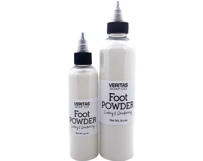 FOOT POWDER Cooling & Deodorizing - De-Funk and De-Skunk Your Feet! With Organic and Natural Ingredients, No Synthetics, Unisex, Teens