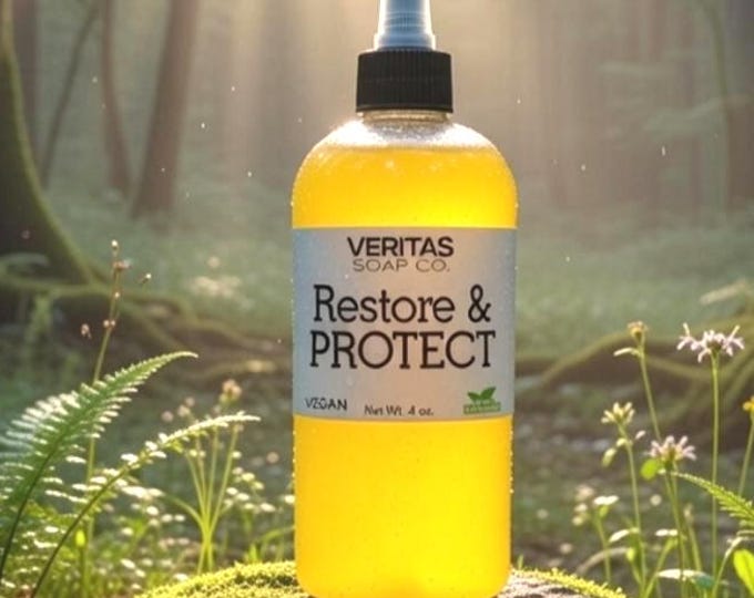 RESTORE & PROTECT - Vegan Green Tea Skin Elixir – Dry Skin Repair, Organic Oils, Moisturizer