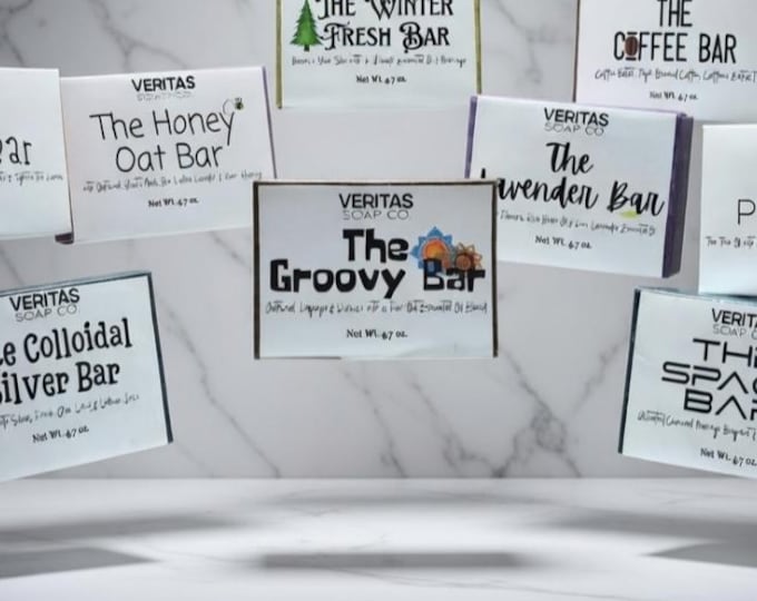 Artisan Soap Set - 4 Bars for 34 Dollars - Vegan Essential Oil Soaps, Company's Choice, Save