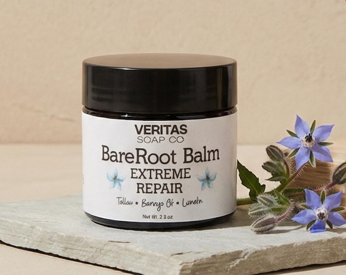 BareRoot Balm – EXTREME REPAIR | Tallow, Lanolin & Borage Oil | Dry, Cracked Skin | Healing Balm | Severely Dry Skin | Fragrance Free