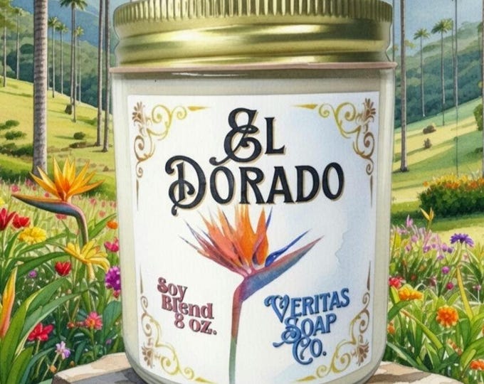 EL DORADO - Shimmering Gold Candle: Santal, Amyris, Fig, Wood Wick