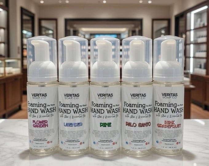 NO RINSE Foaming Hand Wash w/ Aloe & Essential Oils | Vegan | Hand Soap | Gym | School | Purse | Travel | Yoga