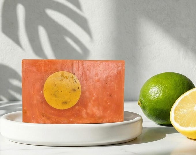 Organic Citrus Soap Bar – Vegan ENERGY BAR with Sea Salt