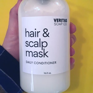 HAIR & SCALP MASK - Daily Conditioner For Growth | Organic Ingredients | Black Seed Oil | Volumizing | Fluffy Hair | Long Hair | Minimalist