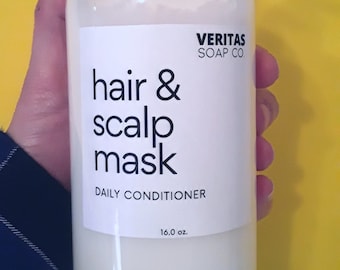 HAIR & SCALP MASK - Daily Conditioner For Growth | Organic Ingredients | Black Seed Oil | Volumizing | Fluffy Hair | Long Hair | Minimalist