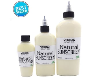 PROTECCIÓN SOLAR Natural - Hecho con Ingredientes Orgánicos / Seguro para Niños / SIN Productos Químicos / Playa / Piscina / Verano / Fitness / Uso Diario / Seguro para Arrecifes