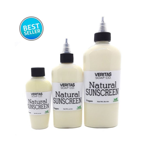 Natural SUNSCREEN - Made with Organic Ingredients | Kid Safe | NO Chemicals | Beach | Pool | Summer | Fitness | Daily Use | Reef Safe