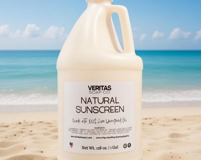 Bulk Natural Sunscreen – Organic Ingredients, Reef Safe, Kid Safe (1 Gallon)