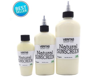Natural SUNSCREEN - Made with Organic Ingredients | Kid Safe | NO Chemicals | Beach | Pool | Summer | Lake | Family | Daily Use | Reef Safe