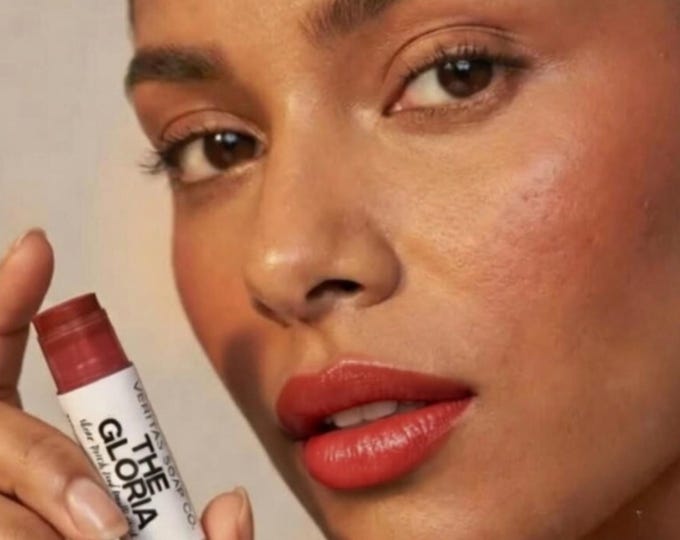 Sheer Brick Red - THE GLORIA  Multi Stick -  Cream Makeup - Vegan Lipstick, Blush