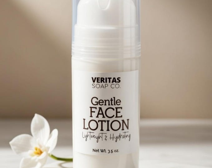 GENTLE FACE LOTION - Made with Hyaluronic Acid, Essential Oils & Rose Hydrosol | Non-Greasy | Lightweight Lotion