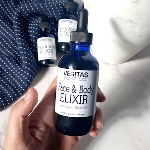 FACE & BODY ELIXIR - New Skin, Acne Scars, Stretch Marks, Fine Lines and Wrinkles / Vegan / Hempseed / Earth Oil