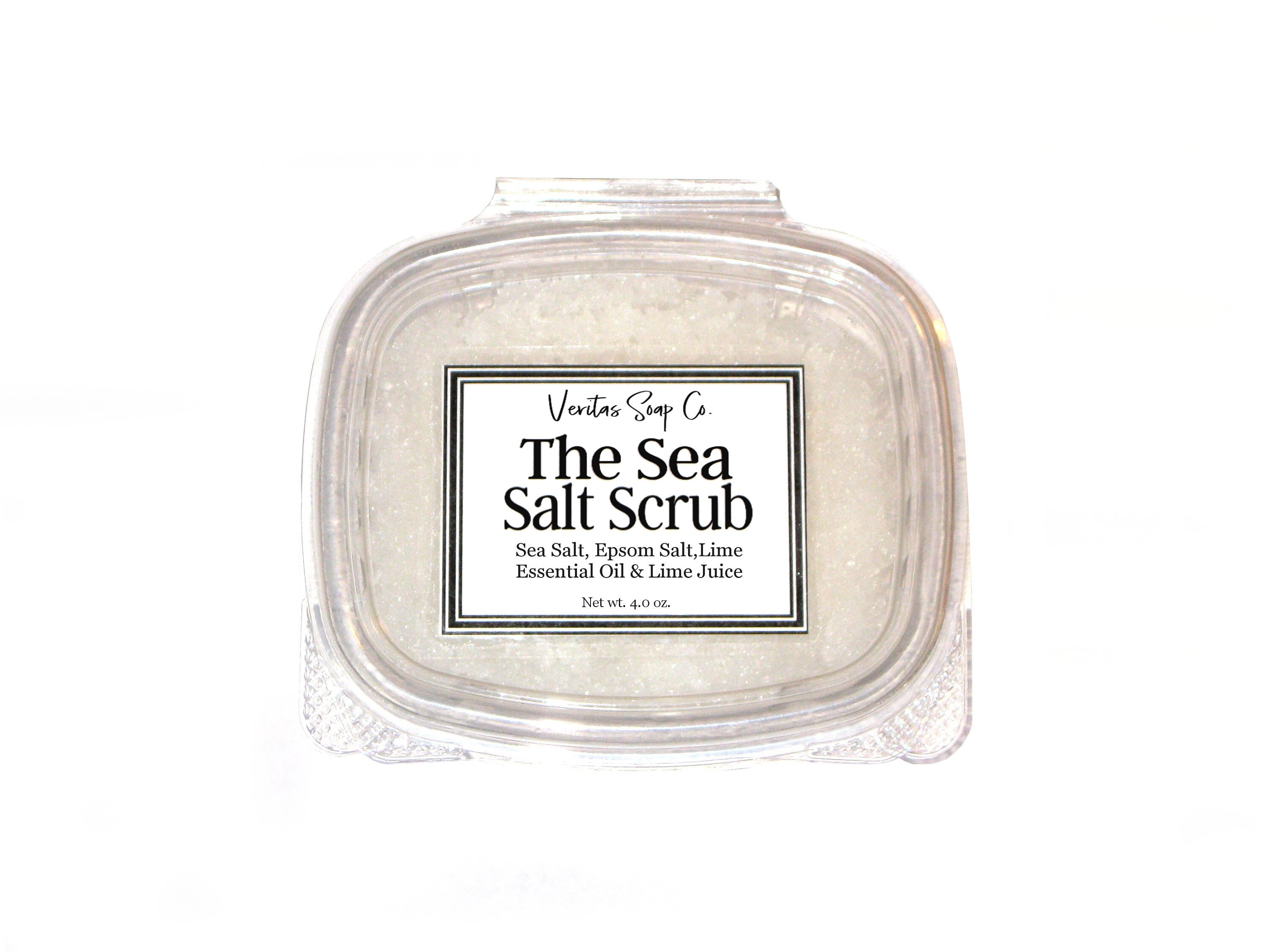 The SEA SALT SCRUB Dead Sea Salt, Organic Coconut Oil, Pure Lime