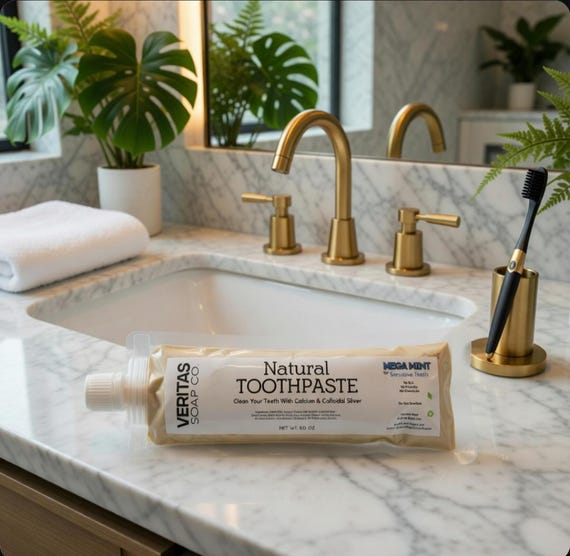Colloidal Silver Toothpaste for Sensitive Teeth – Mega Mint, Vegan