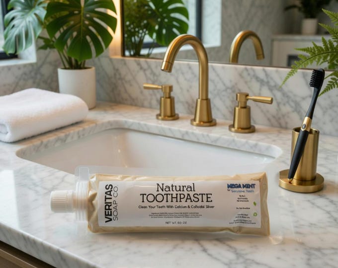 Colloidal Silver Toothpaste for Sensitive Teeth – Mega Mint, Vegan