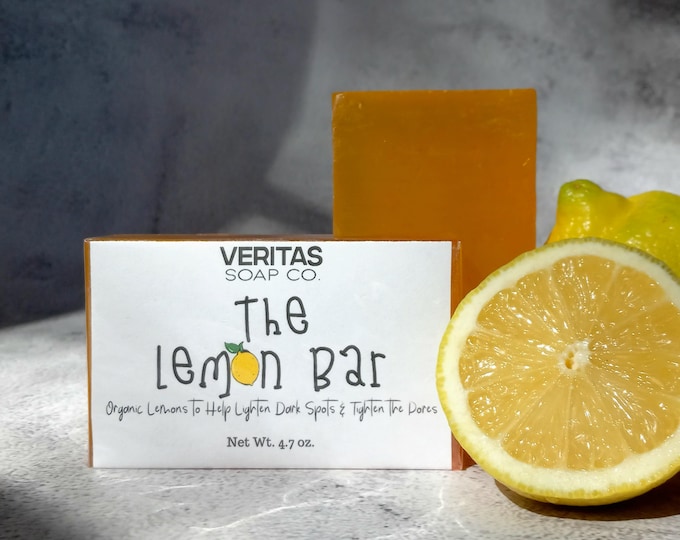 Lemon Soap - The LEMON Bar - Made with Organic Lemons | Vegan | Face Soap