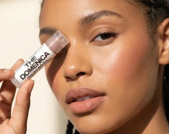 Matte Nude Makeup - THE DOMENICA Multi Stick - Cream Makeup - Vegan | Natural Makeup | Lipstick | Cream Blush | Lip Base | Nude Lipstick