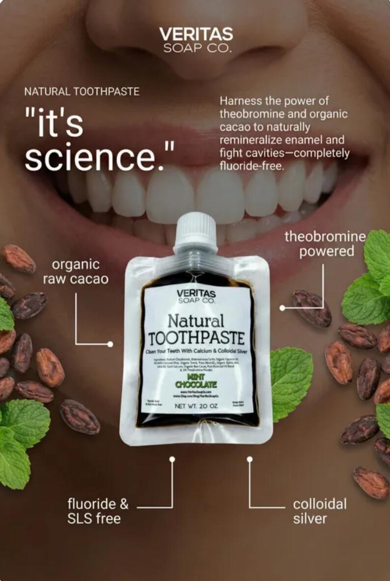 Mint Chocolate Natural Toothpaste – Fluoride-free, Vegan Kids ...