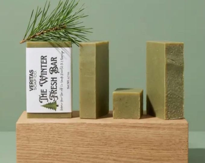 The WINTER FRESH Bar - Pine Soap – Vegan Moringa & Fir Needle Bar