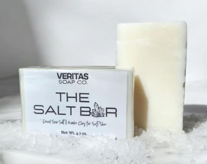 Dead Sea Salt Soap – Kaolin Clay, Vegan Artisan Bar