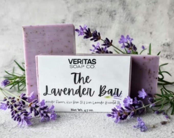 Lavender Soap Bar – Rice Bran Oil, Ground Lavender Flowers